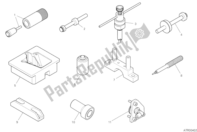 Todas las partes para 01c - Herramientas De Servicio De Taller (motor) de Ducati Superbike Panigale V4 USA 1100 2020